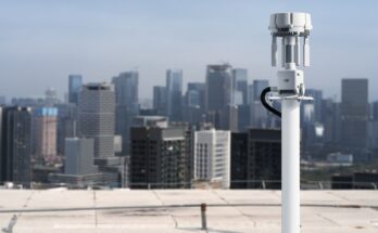 DJI O4 Ground Station enterprise drone communications hardware in an outdoor deployment setting