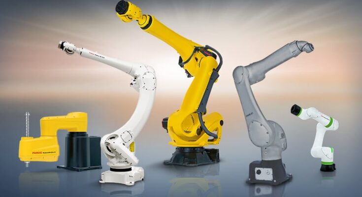 FANUC industrial robotics display prepared for Automate 2026 physical AI demonstrations FANUC industrial robotics display prepared for Automate 2026 physical AI demonstrations