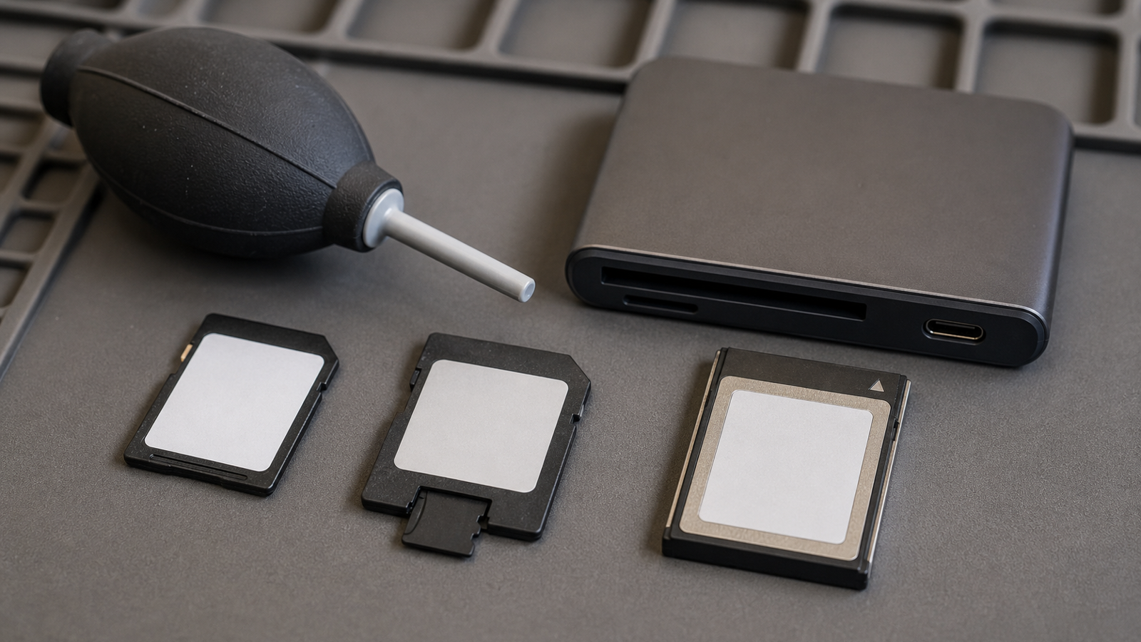 Memory-card choice should include reader compatibility and offload workflow, not only headline speed.