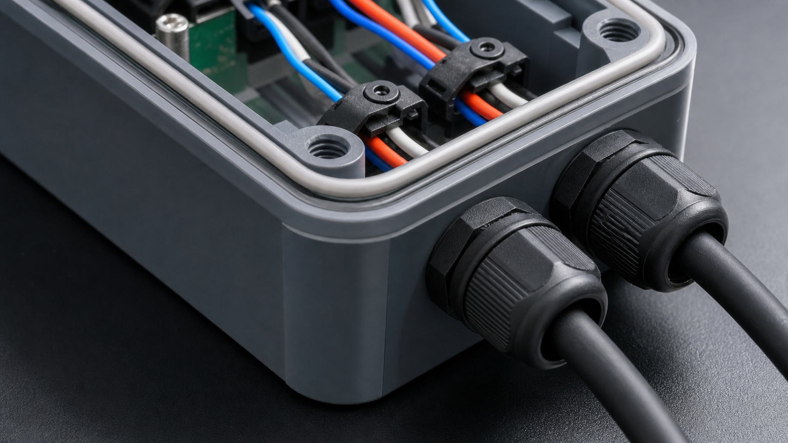Cable entries are often the weak point in outdoor sensor builds.