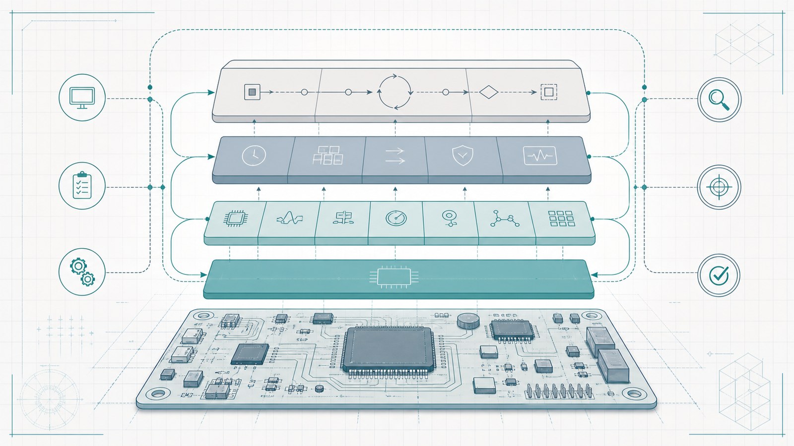 Abstract embedded software stack for RTOS board support