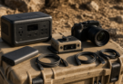 Field tech power kit with USB-C battery pack, small power station and robot camera gear