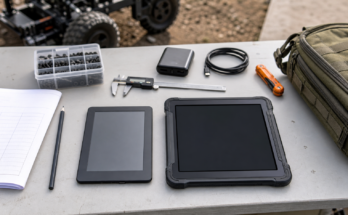 E-reader and rugged tablet field manual workflow with checklist and maker tools