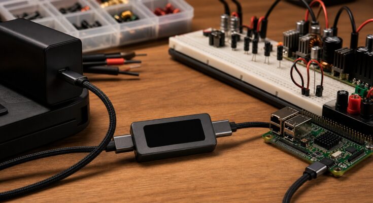 USB-C Power Delivery bench setup for a maker lab USB-C Power Delivery bench setup for a maker lab