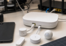 Smart home test bench with hub, Thread sensor nodes and mobile commissioning setup