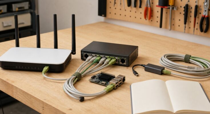Unbranded Wi-Fi 7 and 2.5GbE maker lab network test bench Unbranded Wi-Fi 7 and 2.5GbE maker lab network test bench
