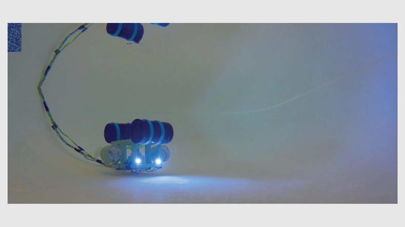 Tiny open-source underwater vehicle operating in a pool
