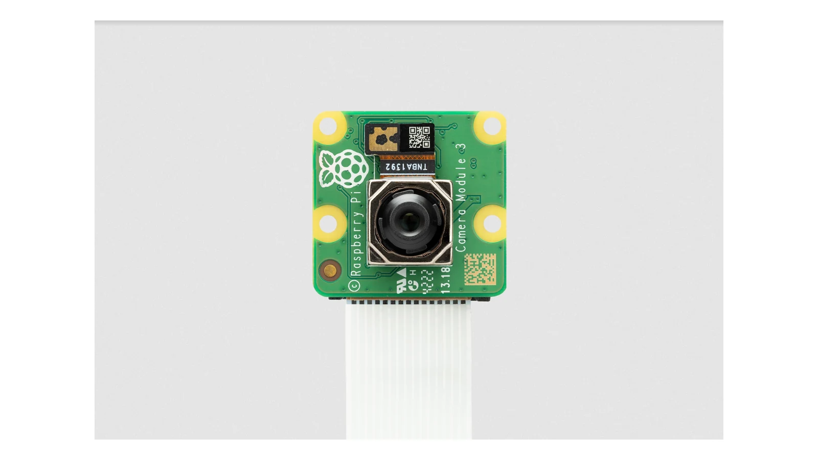 Raspberry Pi camera modules beside physical calibration and color targets