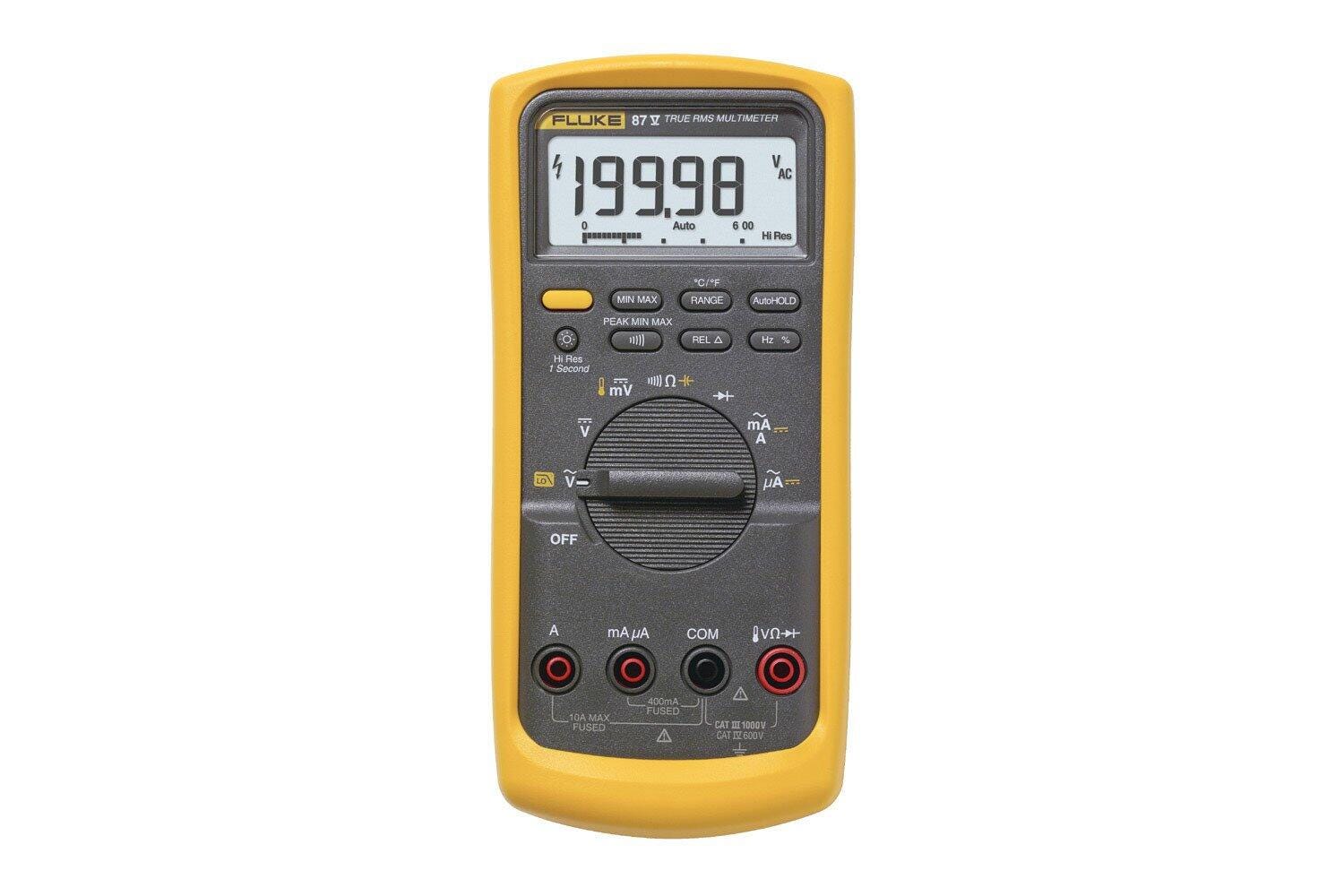 Official front product view of a Fluke 87V industrial digital multimeter