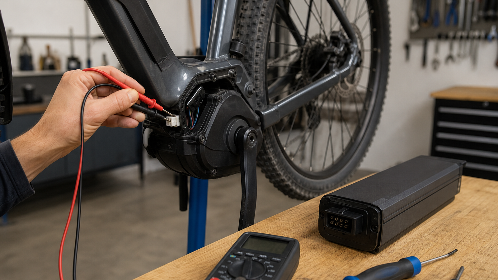 Cadence sensor wiring and magnet ring on a generic e-bike frame