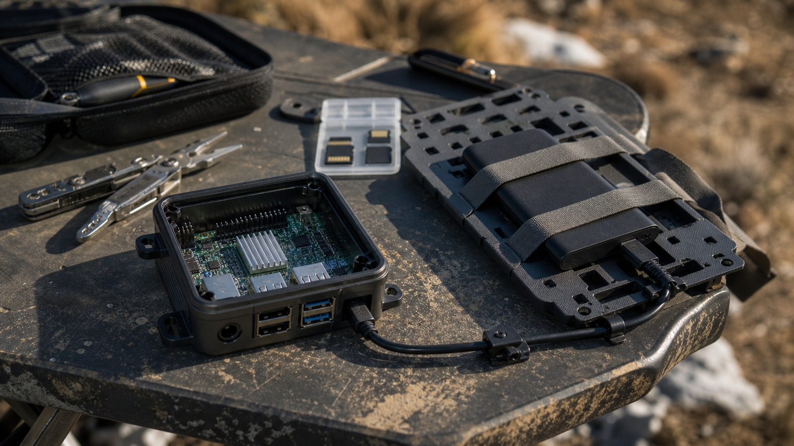 Small field computer running a thermal storage test beside a data log sheet and airflow stand