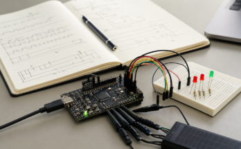 Arduino-style microcontroller bench set up for RTOS timing and sensor tests
