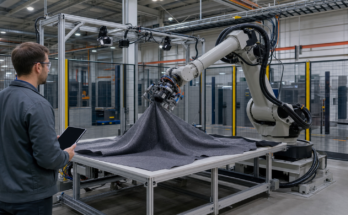 Industrial robot workcell for video-action learning on flexible factory parts