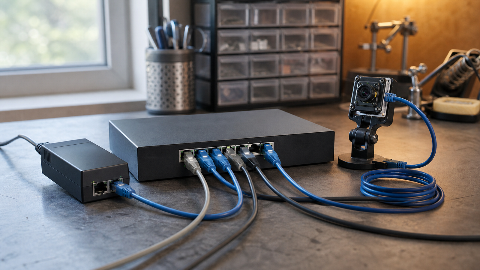 PoE+ Switch vs. Injector: Which Power Plan Fits a Robot-Camera Test Rig?