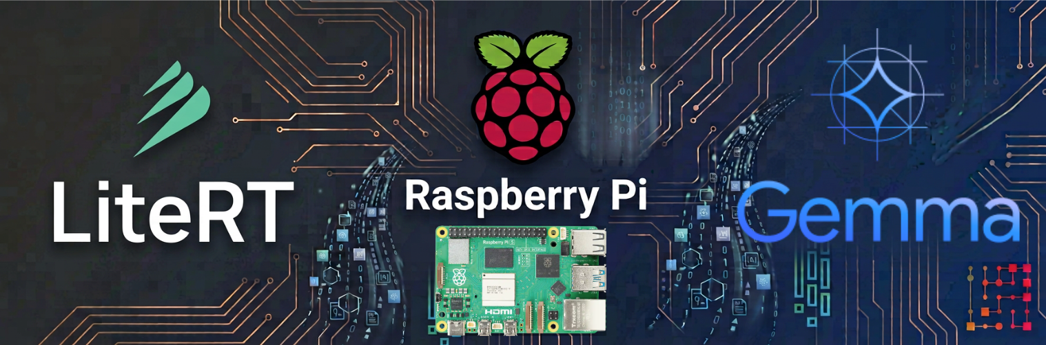 LiteRT, Raspberry Pi and Gemma integration banner