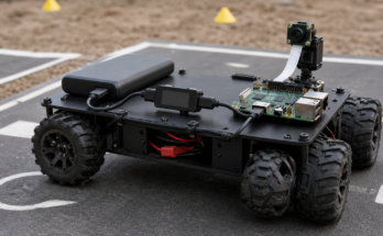 Field robot power kit with USB-C power bank, inline meter, and single-board computer