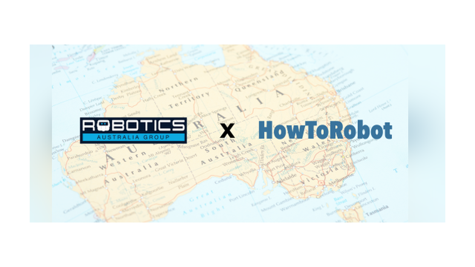Robotics Australia Group and HowToRobot partnership graphic