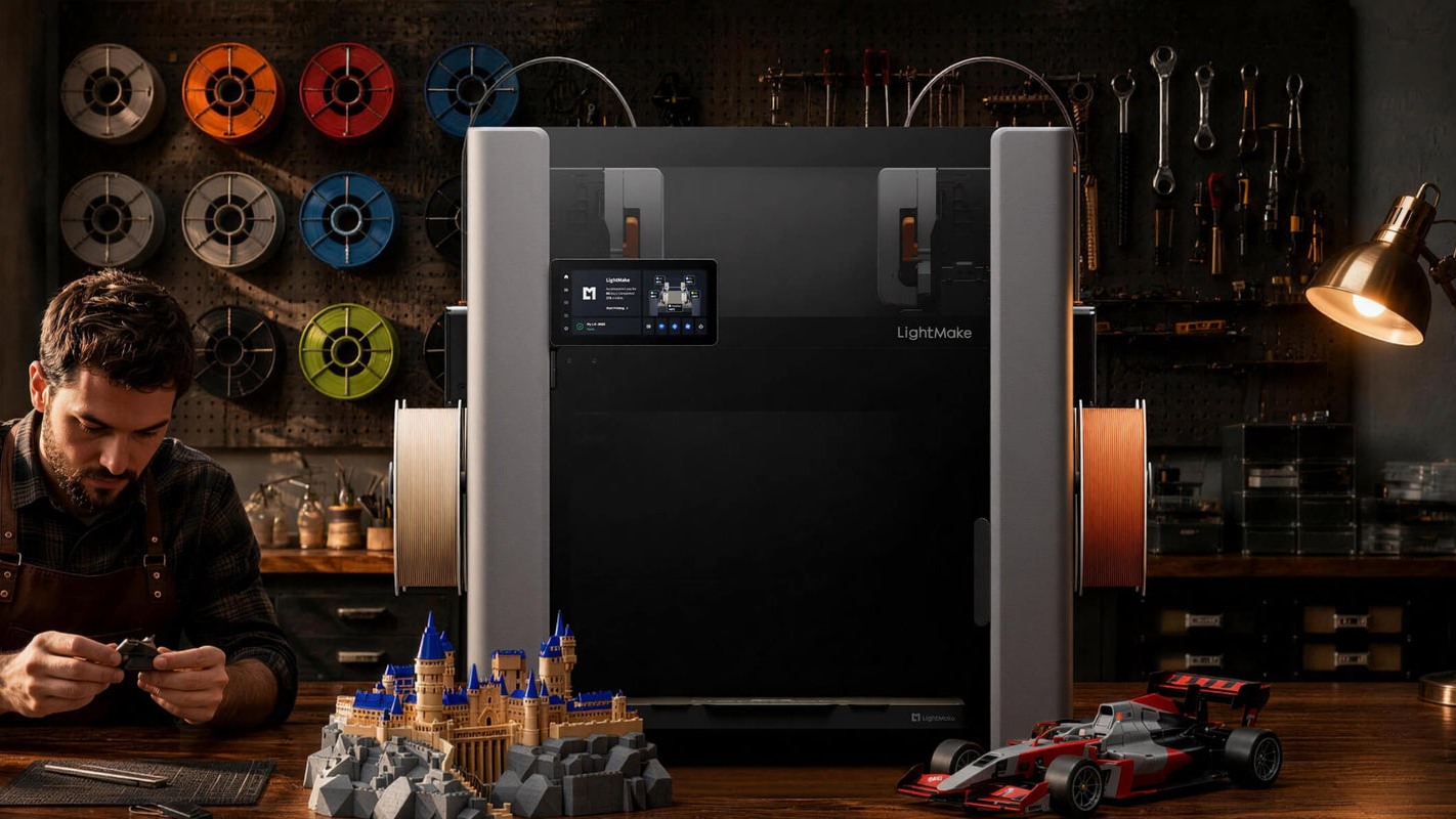 LightMake L4 Puts Four Independent Heads on One 3D Printer LightMake L4 Puts Four Independent Heads on One 3D Printer