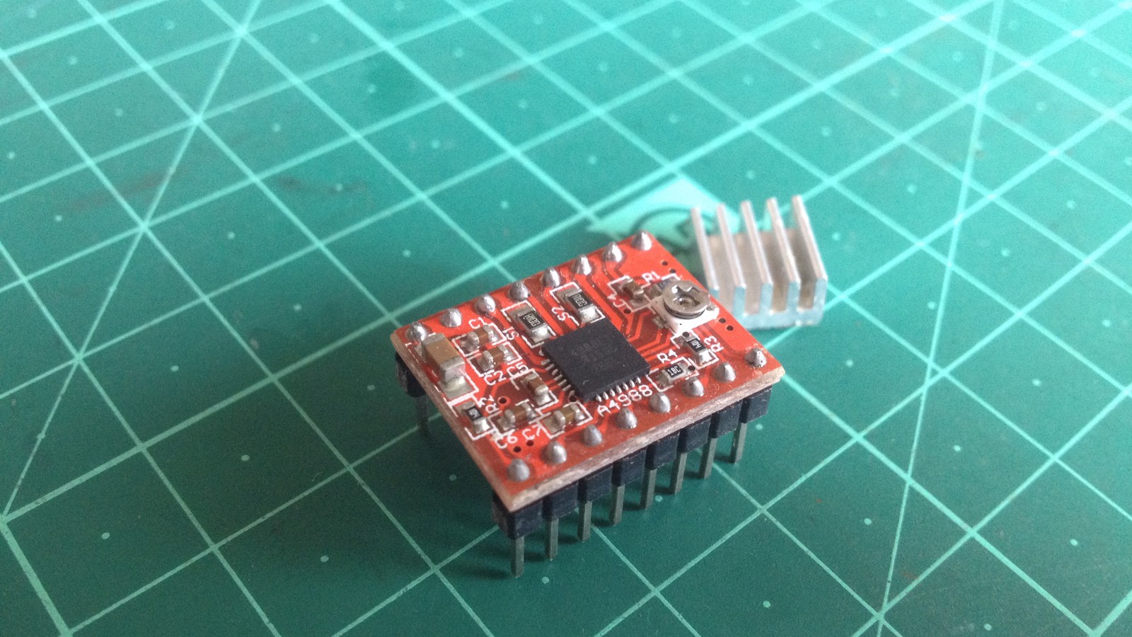 Real A4988 stepper driver board shown for carrier identification.