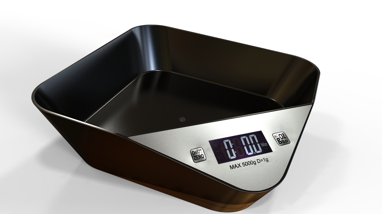 Digital tabletop scale with a weighing tray Digital tabletop scale with a weighing tray