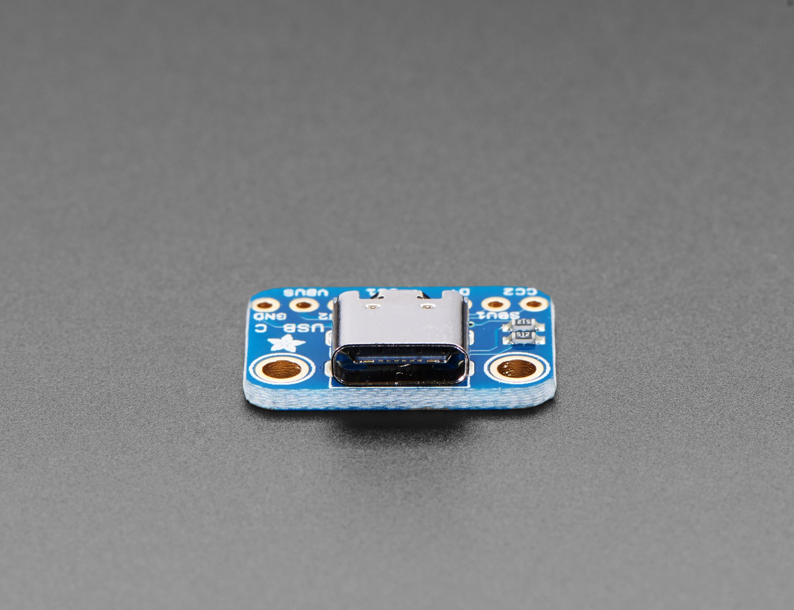 USB-C breakout board exposing CC and power contacts