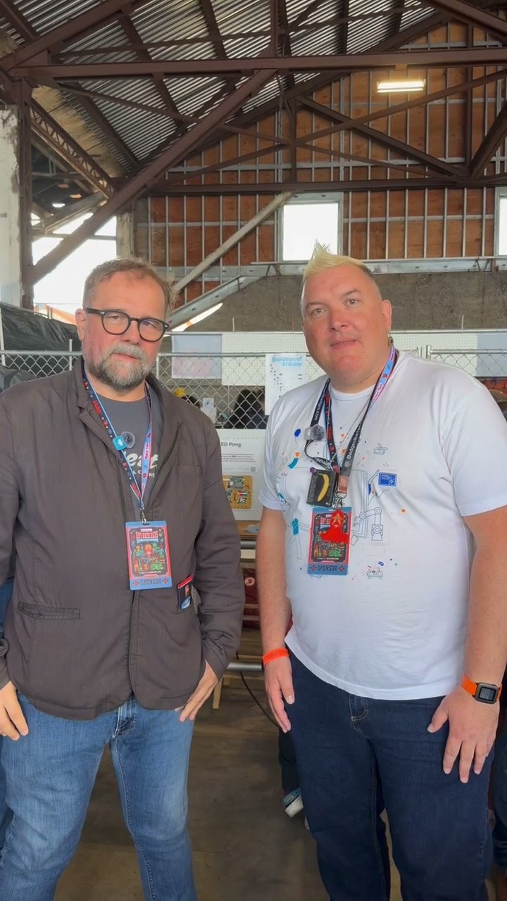 Two Arduino representatives at Maker Faire Bay Area