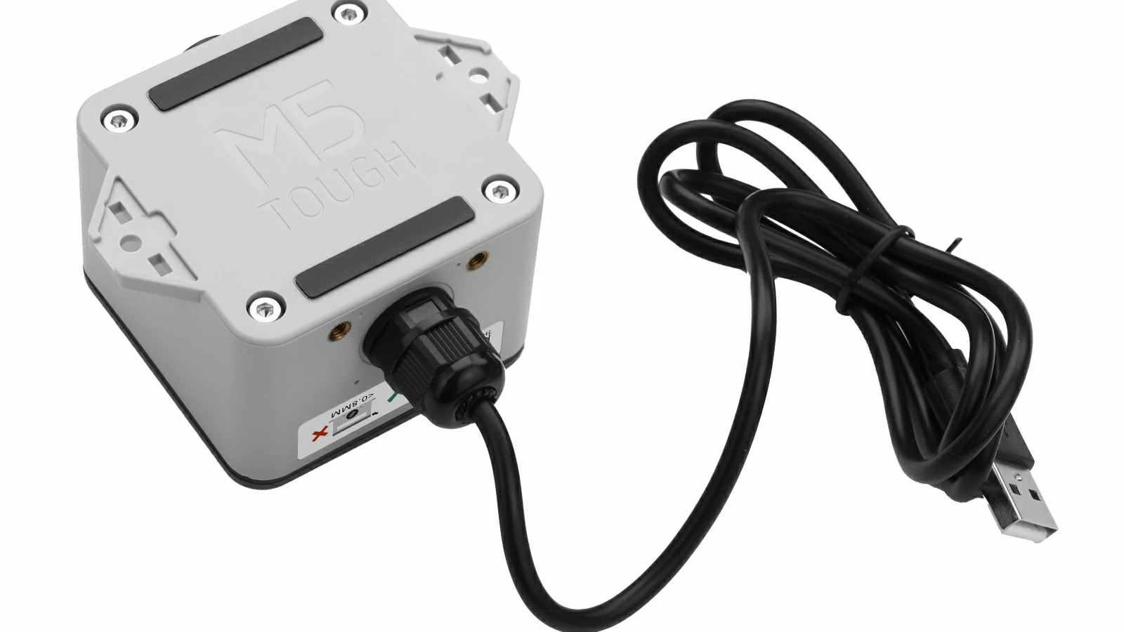 Rear and cable view of the M5Stack ToughC5 enclosure