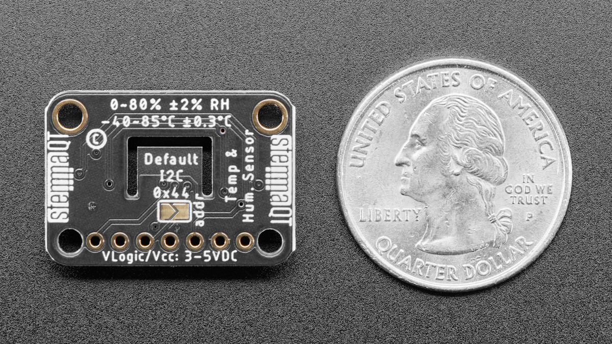 Adafruit SHT31-D breakout shown from the rear