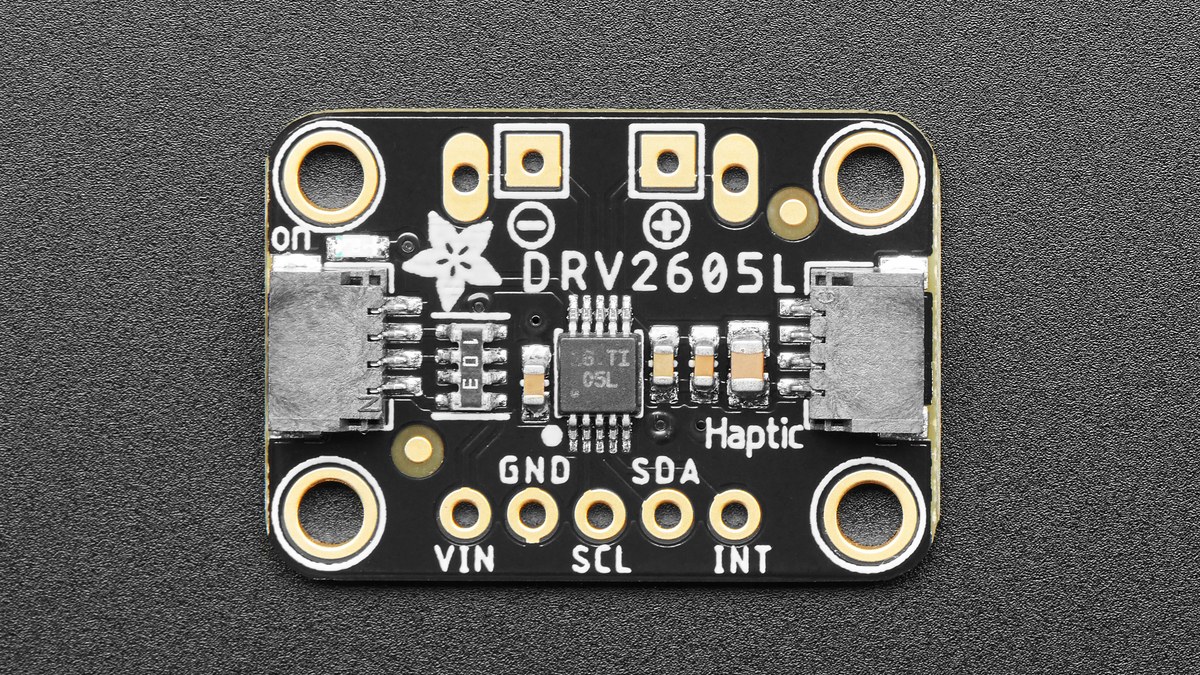 Adafruit DRV2605L breakout viewed from above